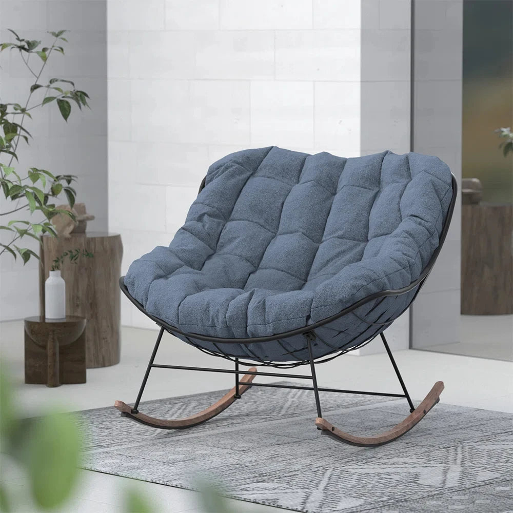 Grand Patio Papasan Rocking Chair With Cushion